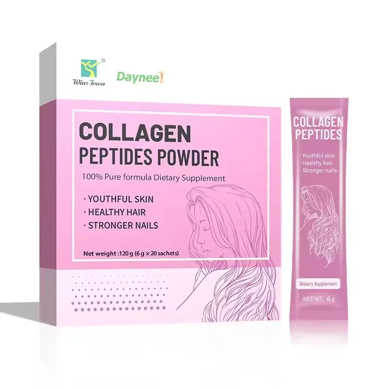 Custom Organic Collagen Protein Powder for Hair Skin Nails Joints Whitening Marine Collagen Powder with Flavor for Lightening