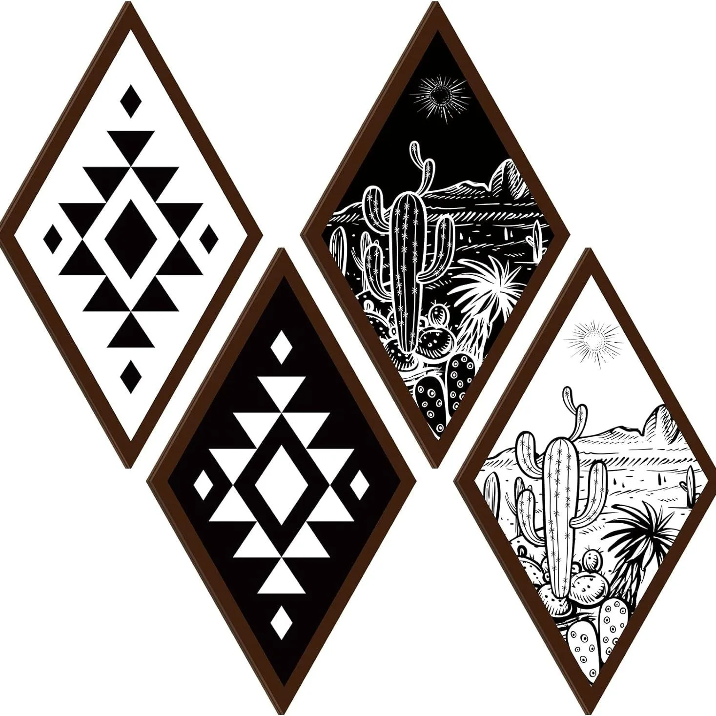 Popular Decorative Boho Wall Decor Farmhouse Home Floral Wall Art Print Tribal Western Decorations Flower Hanging