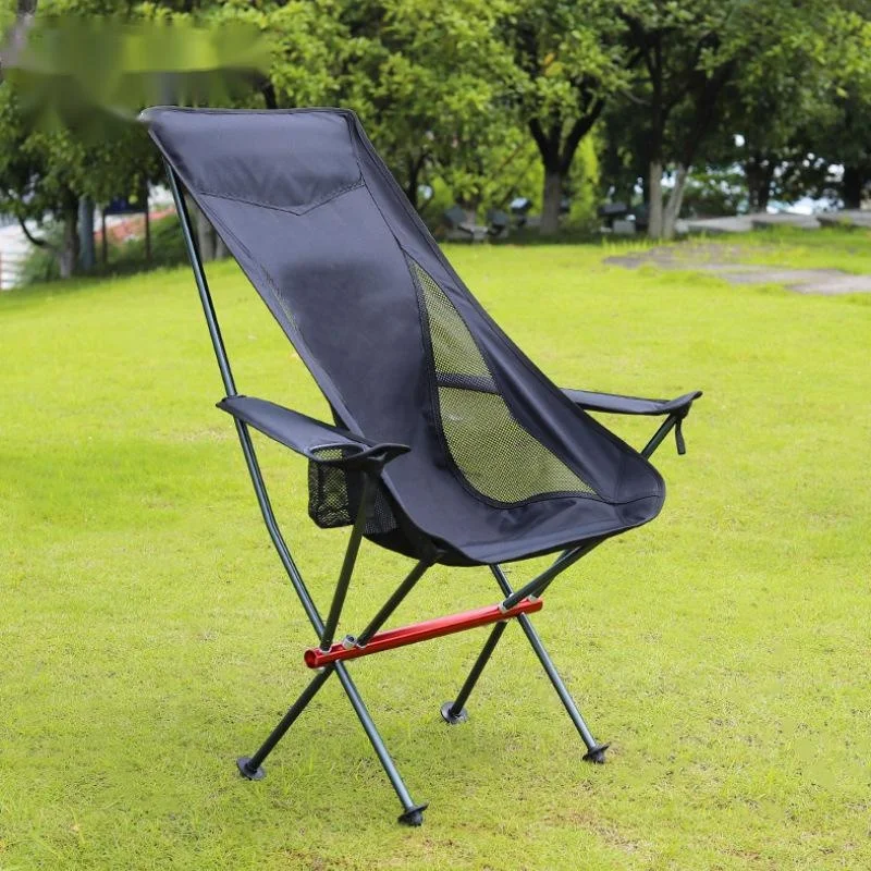 Wholesale Outdoor portable aluminum foldable folding camping chairs beach moon chairs