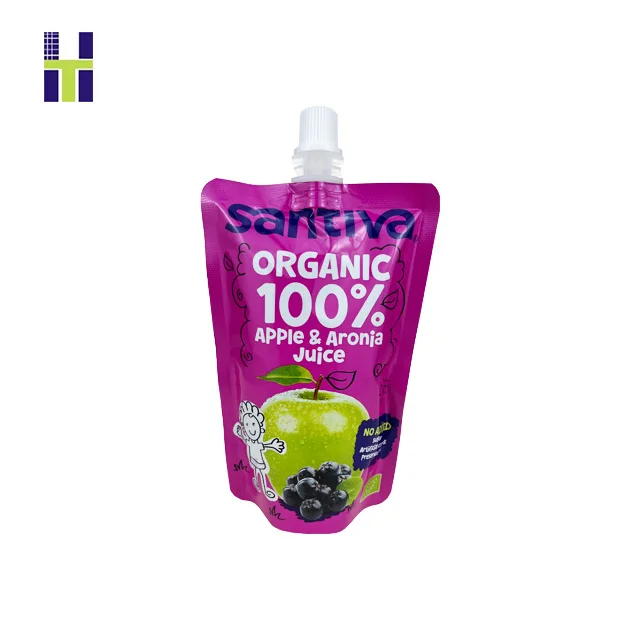 Custom printed spout juice drink plastic liquid packing bag