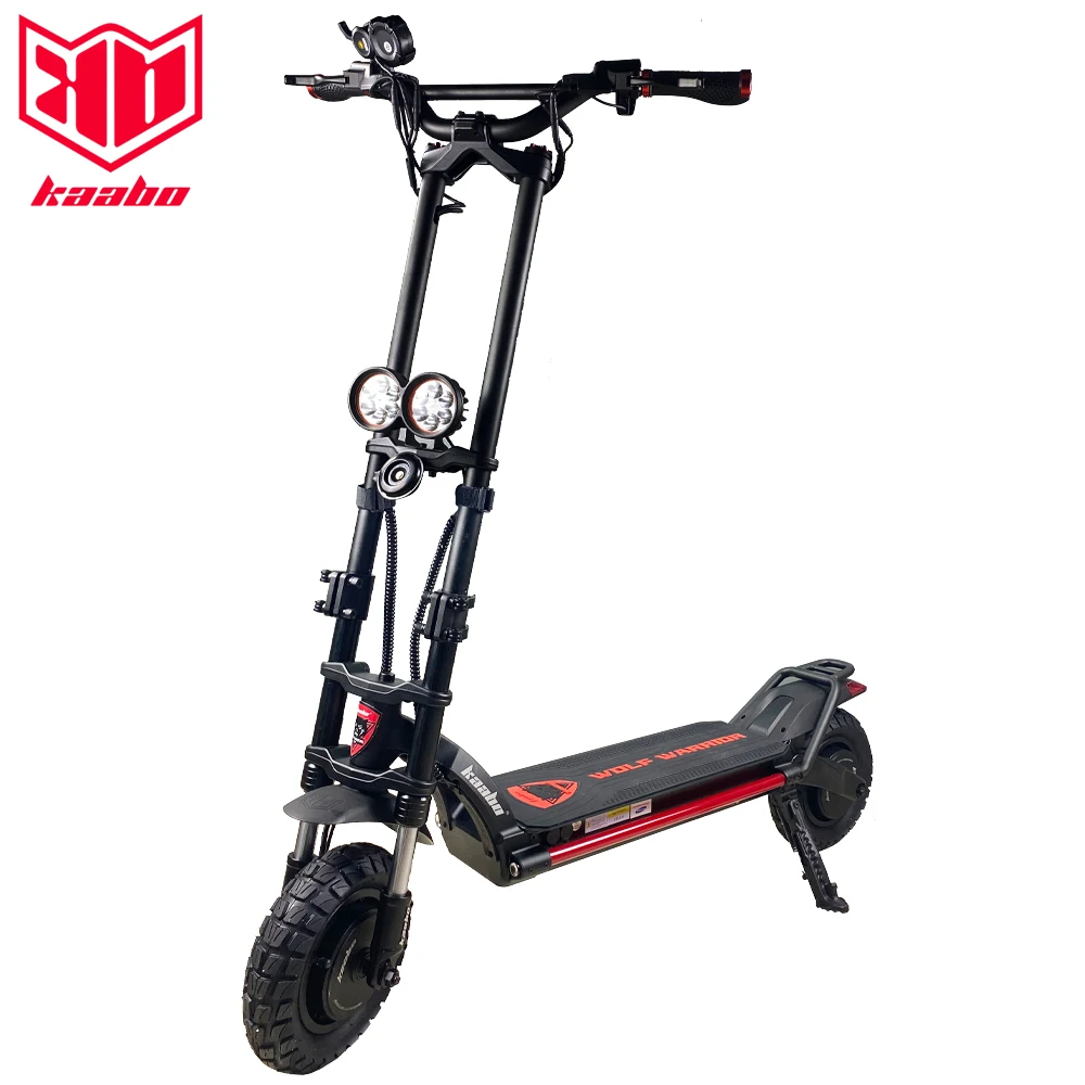 EU Stock Original Kaabo Wolf Warrior X 10inch 60V 21AH Top Speed 70km/h Electric Scooter with Hydraulic Shock Absorption