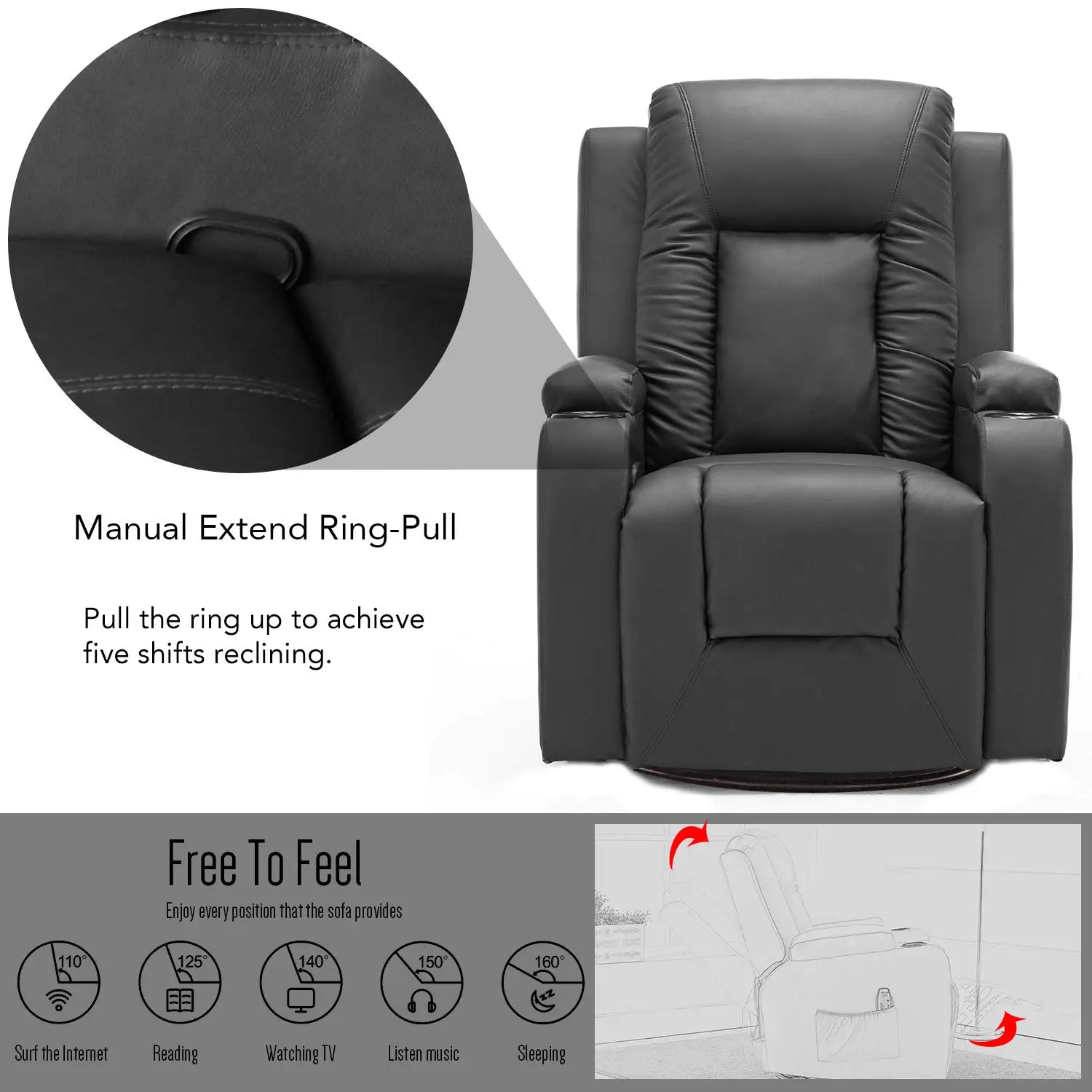 Recliner Sofa Modern Customized Foshan Living Room Home Theater Leather Electric Recliner