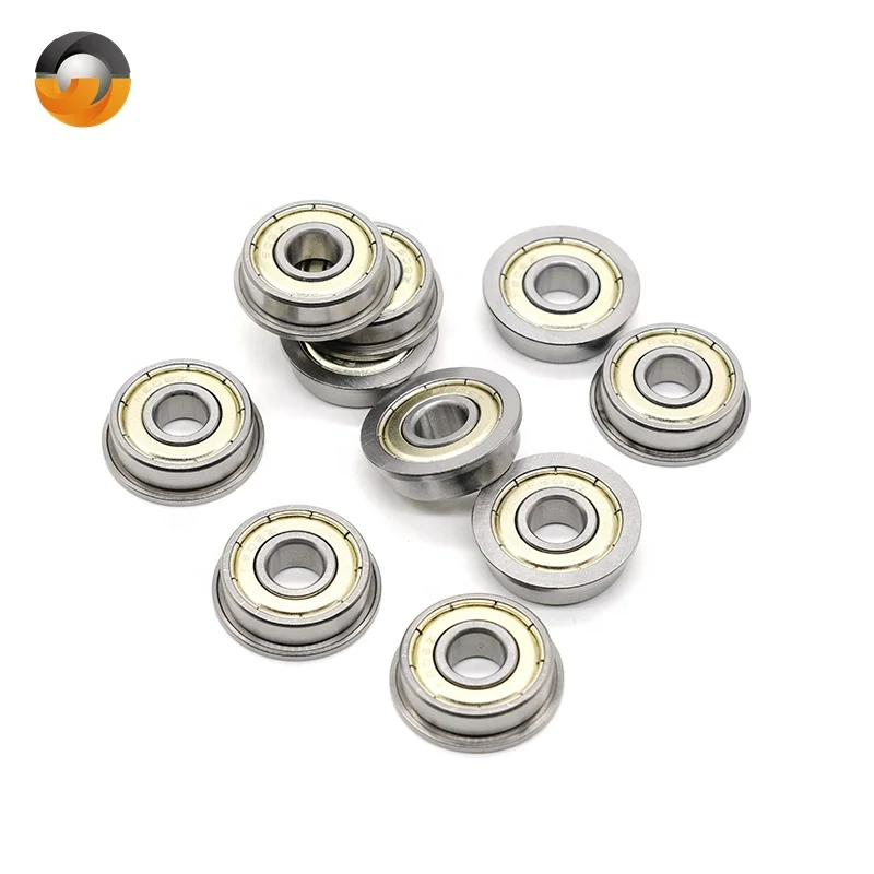 Higher Performance Mini Ball Bearings Supplier f608zz Low Friction F608ZZ 8x22x7mm Flange Ball Bearings