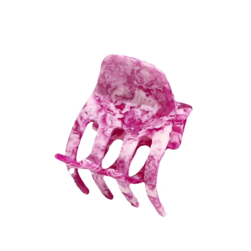 hot selling small checker hairclips hair accessories claw clip mini wholesale recycled acetate classy amber hair clamp claw clip