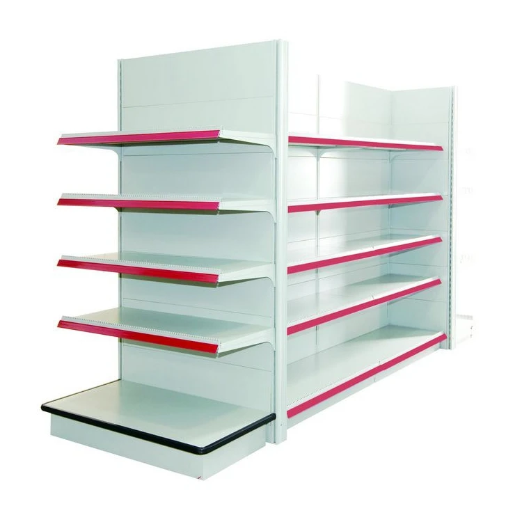 New Design Supermarket Shelf Gondola Racking Cosmetic Shelving With Lights Designs Customized