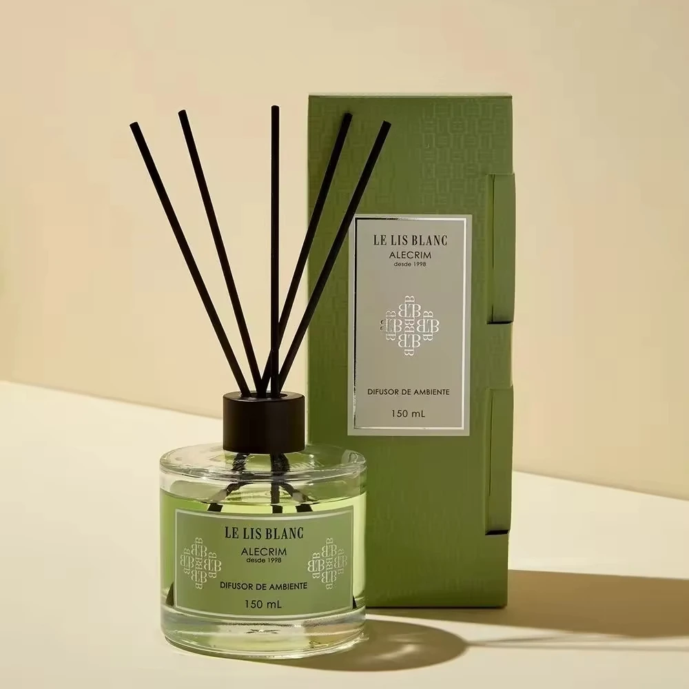 50ml 100ml 150ml 200ml Black Amber Custom Color reed diffuser bottle luxury Aroma Diffuser Glass Bottle with box