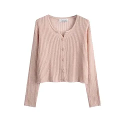 Womens Loose Knit cashmere Cardigan Sweater Fashion Casual Thin Ladies Solid Color Button cashmere Jacket Sweater