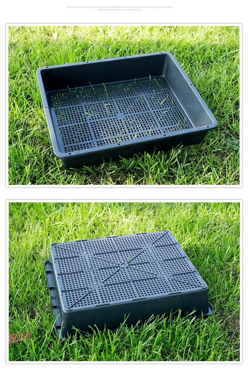Plastic Flat Nursery vegetable Seed Tray Micro green Seedling start Trays