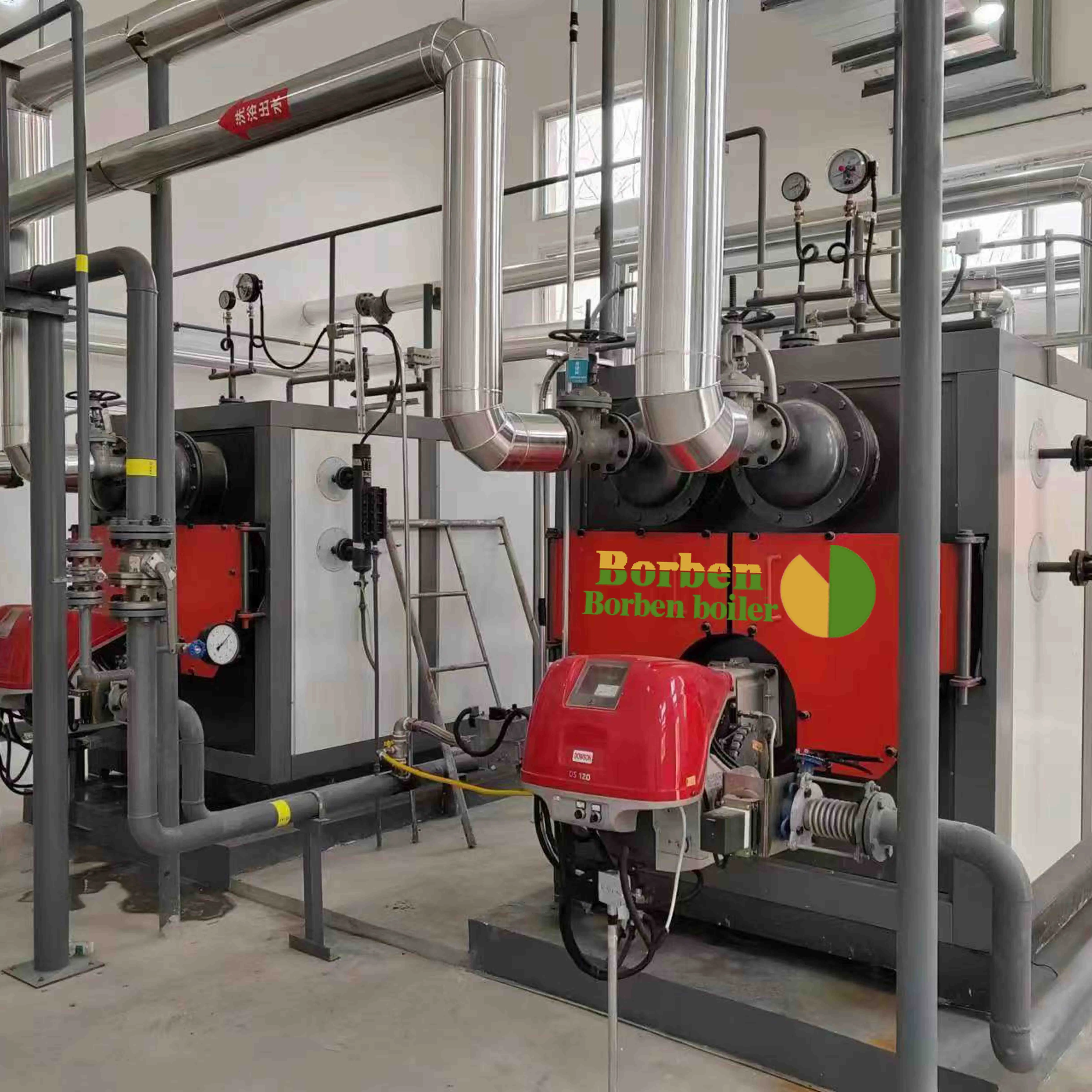 Industrial Diesel Gas Steam Boiler 2000 Kw 10 Tone Horizontal Provided Water Tube HOT Water Steam Boiler Manufacturers Indonesia