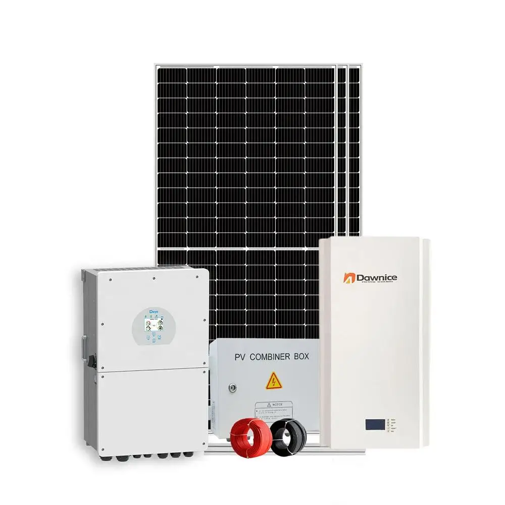 Dawnice New Arrival 5KW 10KW 15KW 20KW 25KW 30KW Hybrid Solar Panel System for Houses 220V Solar Energy Storage System Kits Farm