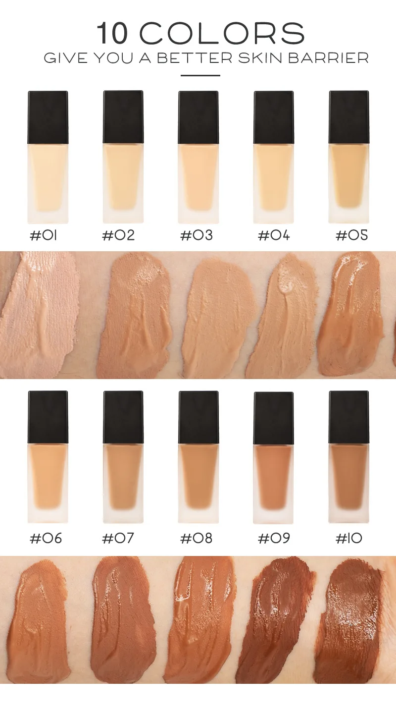 Makeup Vegan Full Coverage Waterproof Natural Concealer Moisturizing Private Label Liquid Foundation