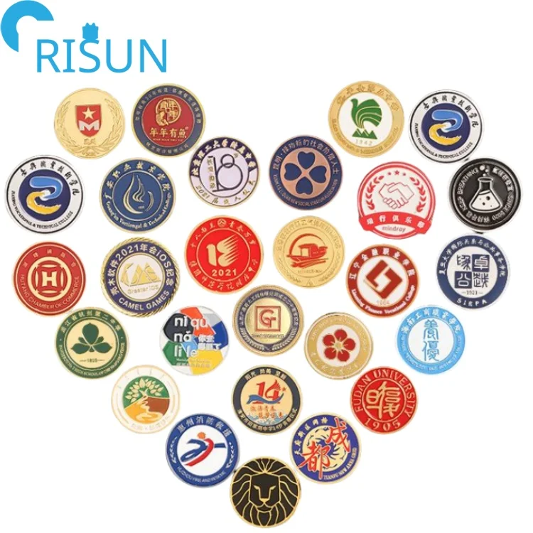Souvenirs Customized Soft Enamel Honorary School Badge Lapel Pins Badges Brooches Custom Company Activity Commemorative Badge