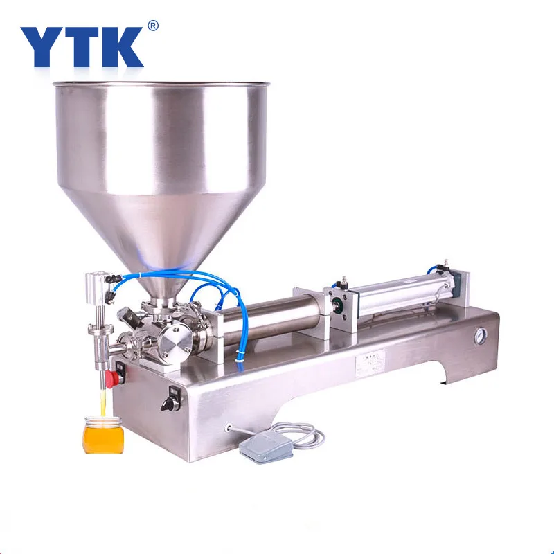 YASON YTK-G1WG1000ML Wholesale Semi Automatic Carbonated Beverage Filler 5 Gallon Water Donut paste cream Filling Machine