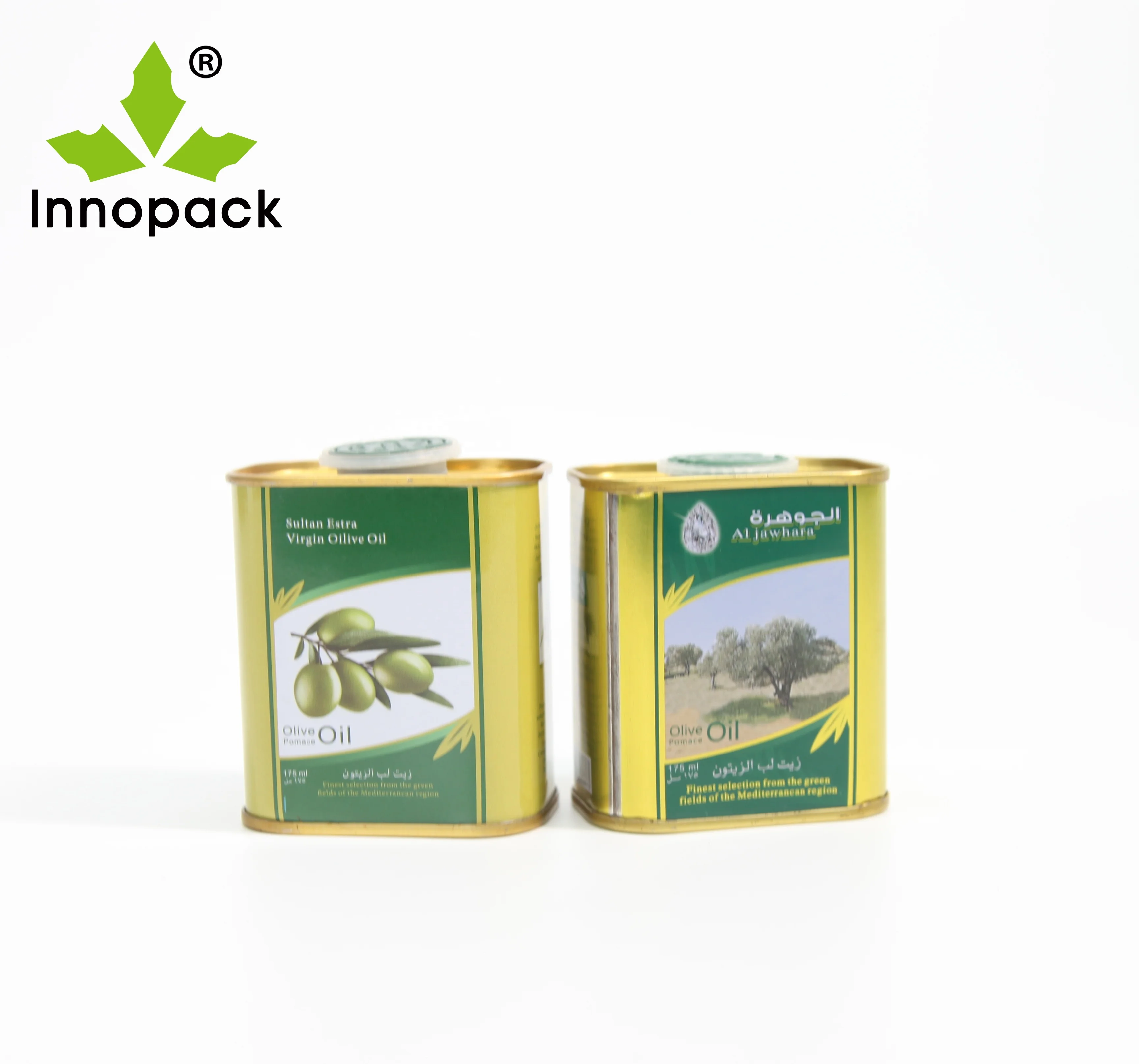 Wholesale Custom print olive oil tin cans 100ml 1 liter cooking oil tin containers 1 gallon oil tin can packing