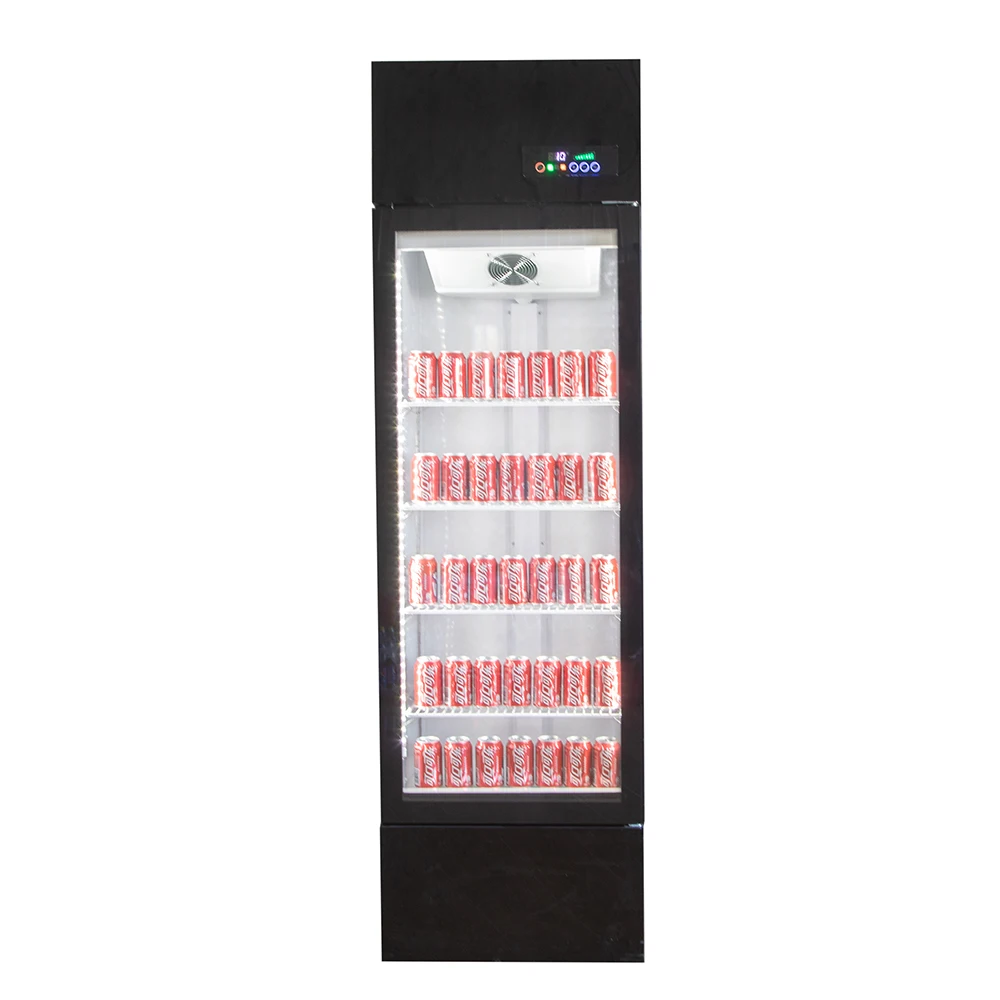 220V good performance display bar drinks freezer juice upright fridge