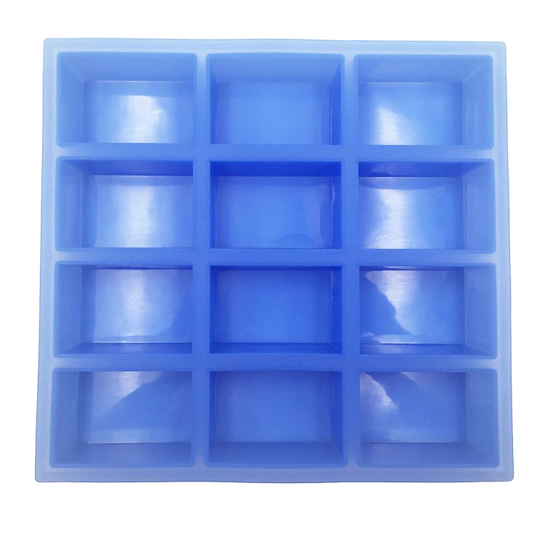 Soap Mold Cavity Handmade Rectangle Silicone 12 Custom Logo Moulds Cake Tools Moule Silicone Moule En Silicone Pour Savon 500pcs