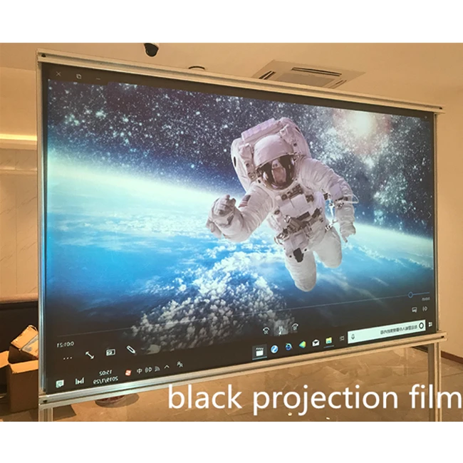 Оптовая продажа индивидуальный дизайн проектор фольги самоклеющиеся серый/черный обратной проекции пленка в рулоне