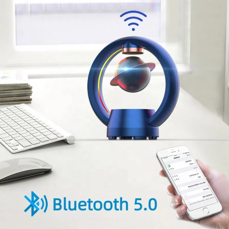 Shingel Magnetic lamp Touch Lamp Levitating Bluetooth Speaker Magnetic Wireless Floating Speaker with LED Light Creative Gift