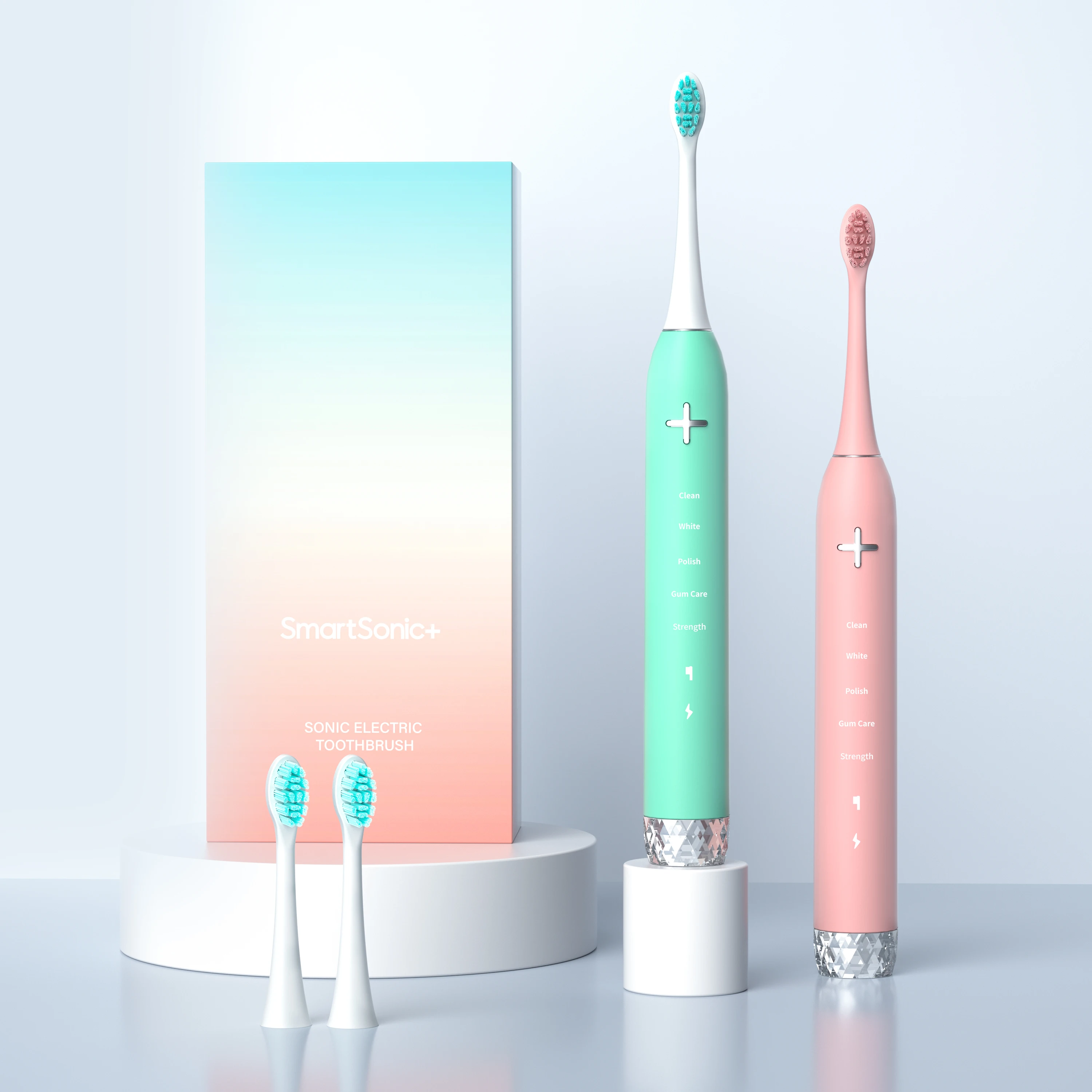 Перезаряжаемая отбеливающая звуковая электрическая зубная щетка типа C фирменная мягкая щетина Dupont OEM оптом