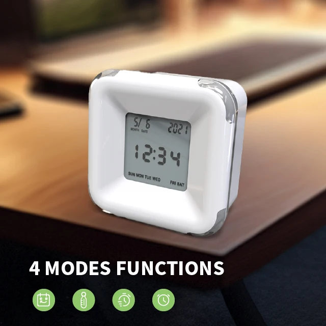 2024 High quantity Synchronized Digital Four Sided led smart alarm Clocks table tabletop clock for home