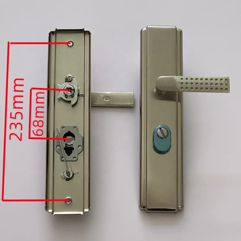 Anti-theft door handle fire door handle stainless steel zinc alloy aluminum alloy large iron door universal lock