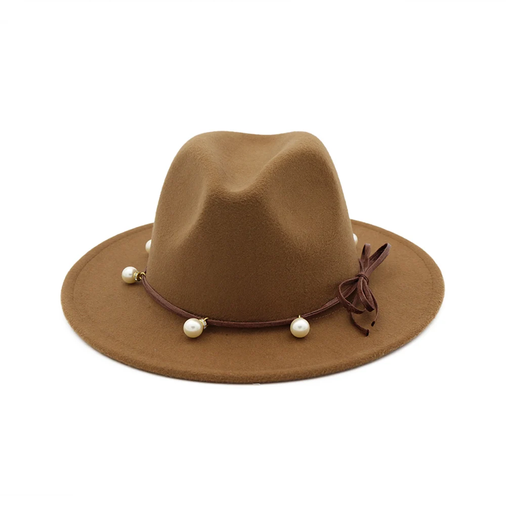 Unisex Panama High Quality 2021 Wholesale Colorful Fedora Felt Hat Women Wide Brim Tie Dye Fedora