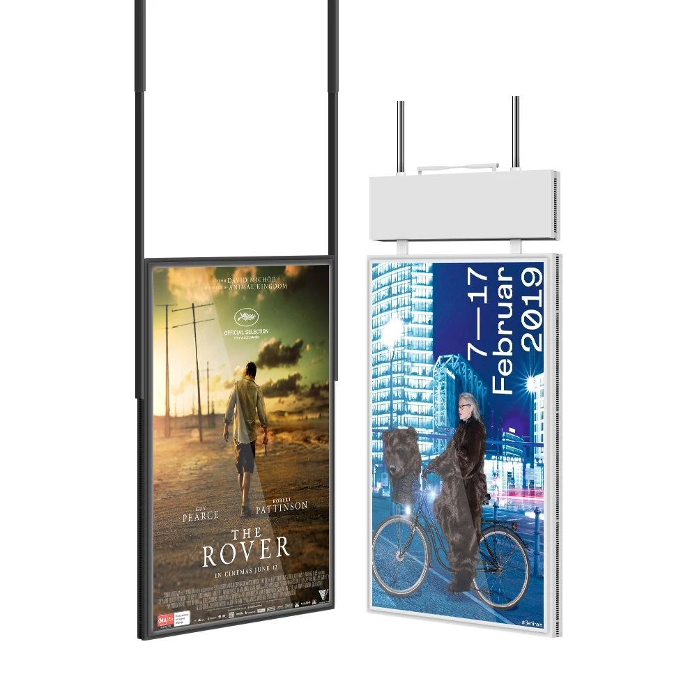 ultra bright window display hang lcd display screen for shop 55 inch smart tv monitor custom retail signage led windows display