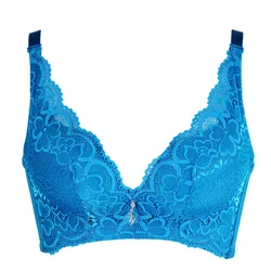 High quality seamless small chest embroidery lace bra hot girl sexy push up bra