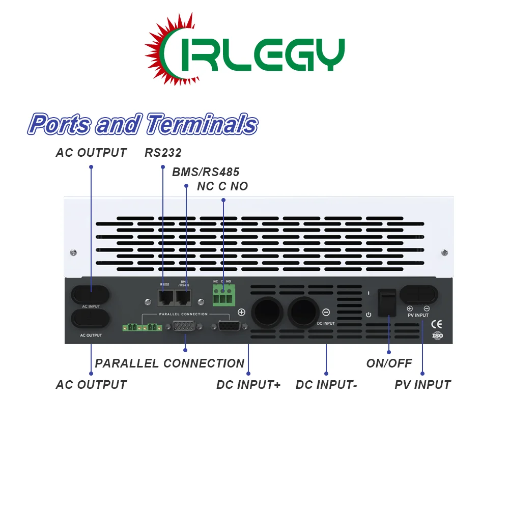 Cirlegy 3KVA 3000w off grid solar inverter 24V solar pure sine wave inverter for solar power system inverter 3kw