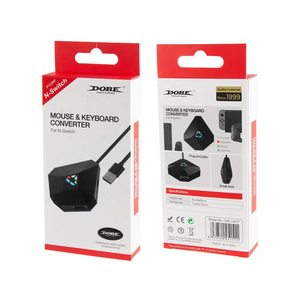 TNS-19077 мини 3 интерфейса USB адаптер конвертер для мыши и клавиатуры адаптера для Nintendo Switch/PS4/PS3/XBOX один/360 консоли
