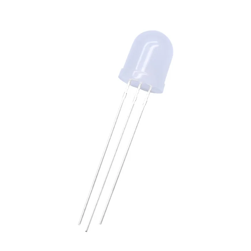 8mm round  red and green bicolor led diode 3pins  diffused lens dip led