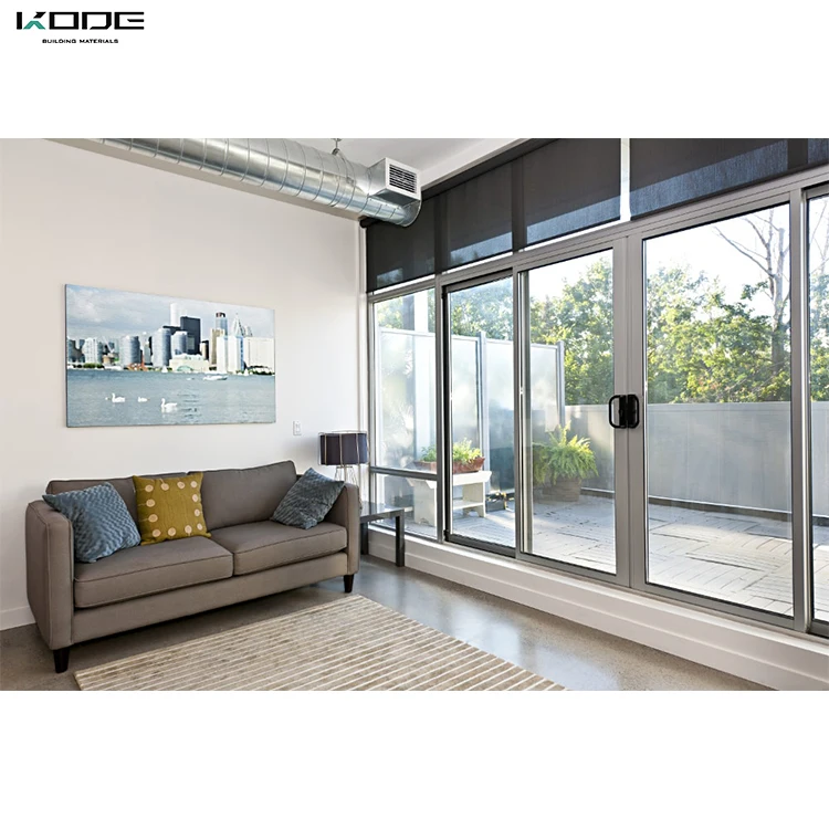 Japanese style sliding doors slim aluminum glass  shower roller sliding patio doors