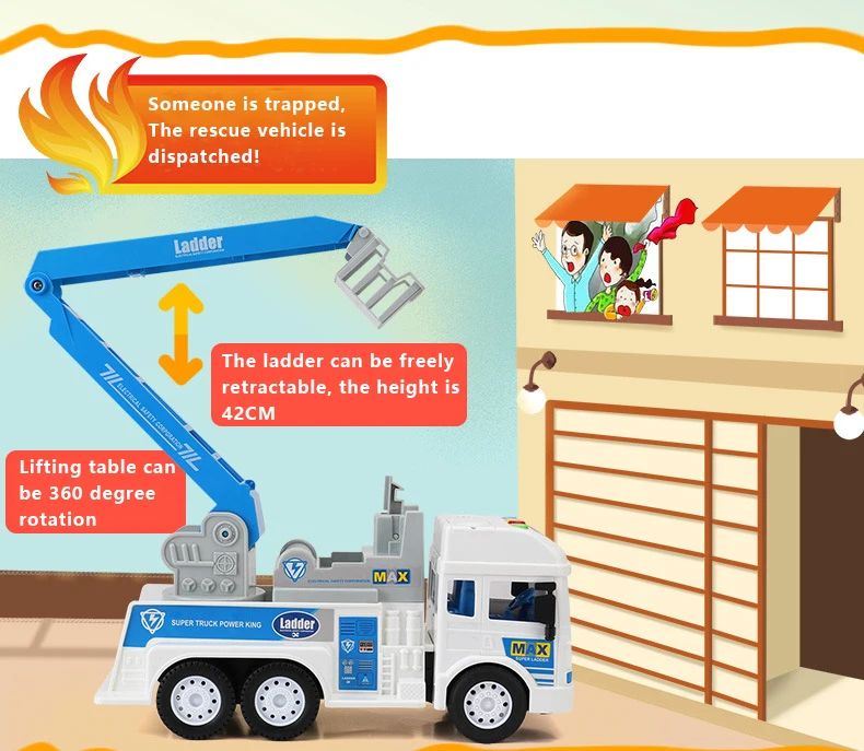 Большой инерционный инженерный автомобиль 28/5000, цементный экскаватор, пожарный двигатель, набор моделей самолетов, детские игрушки