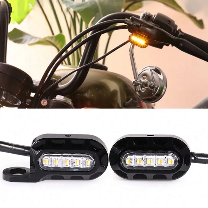High Quality Black Chrome Mini Turn Signal Led Motorcycle Indicators For Harley