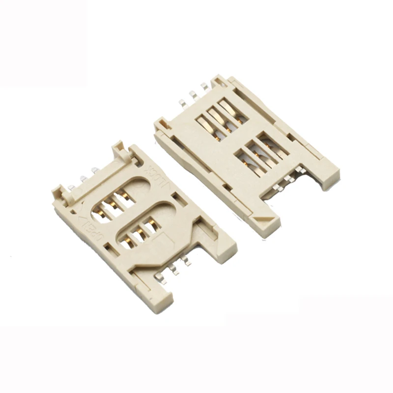 SIM card reader connector with cover 7111S2015X02LF  minicard sim plastic shell black or white