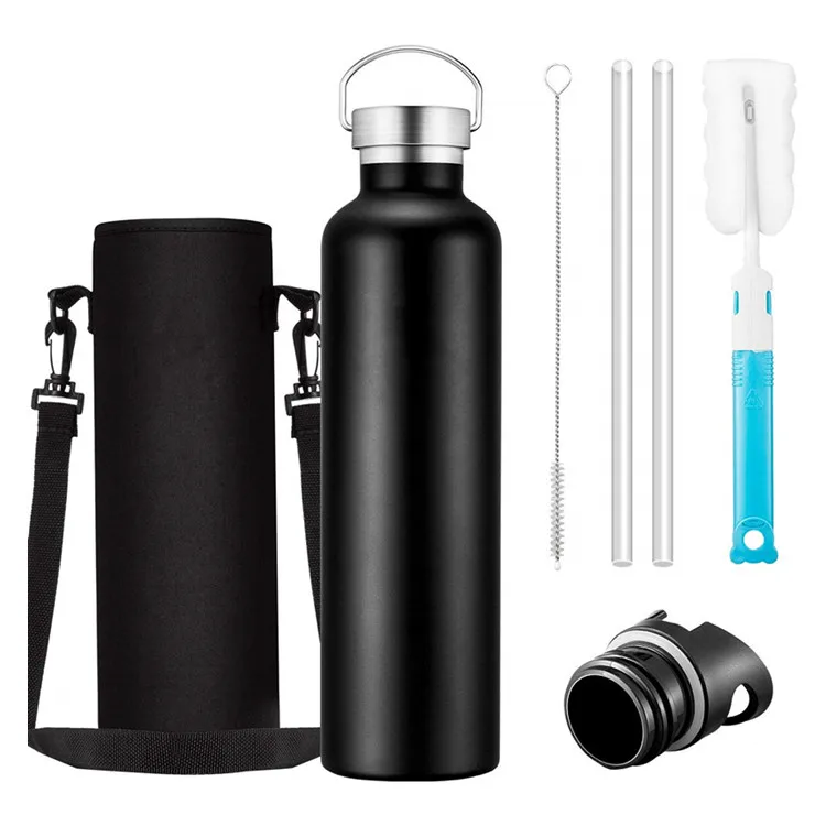 BPA Free Multi-color 350ml 500ml 750ml 1000ml vacuum insulated stainless steel leak-proof double wall hot sport water bottle