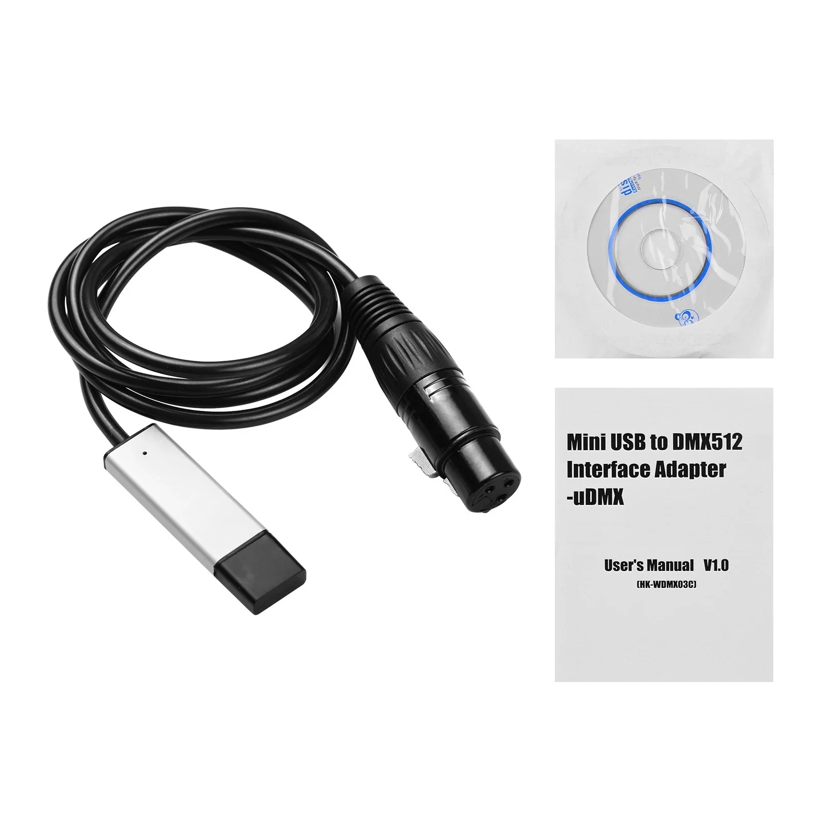 Интерфейсный адаптер с USB на DMX длина 115 см