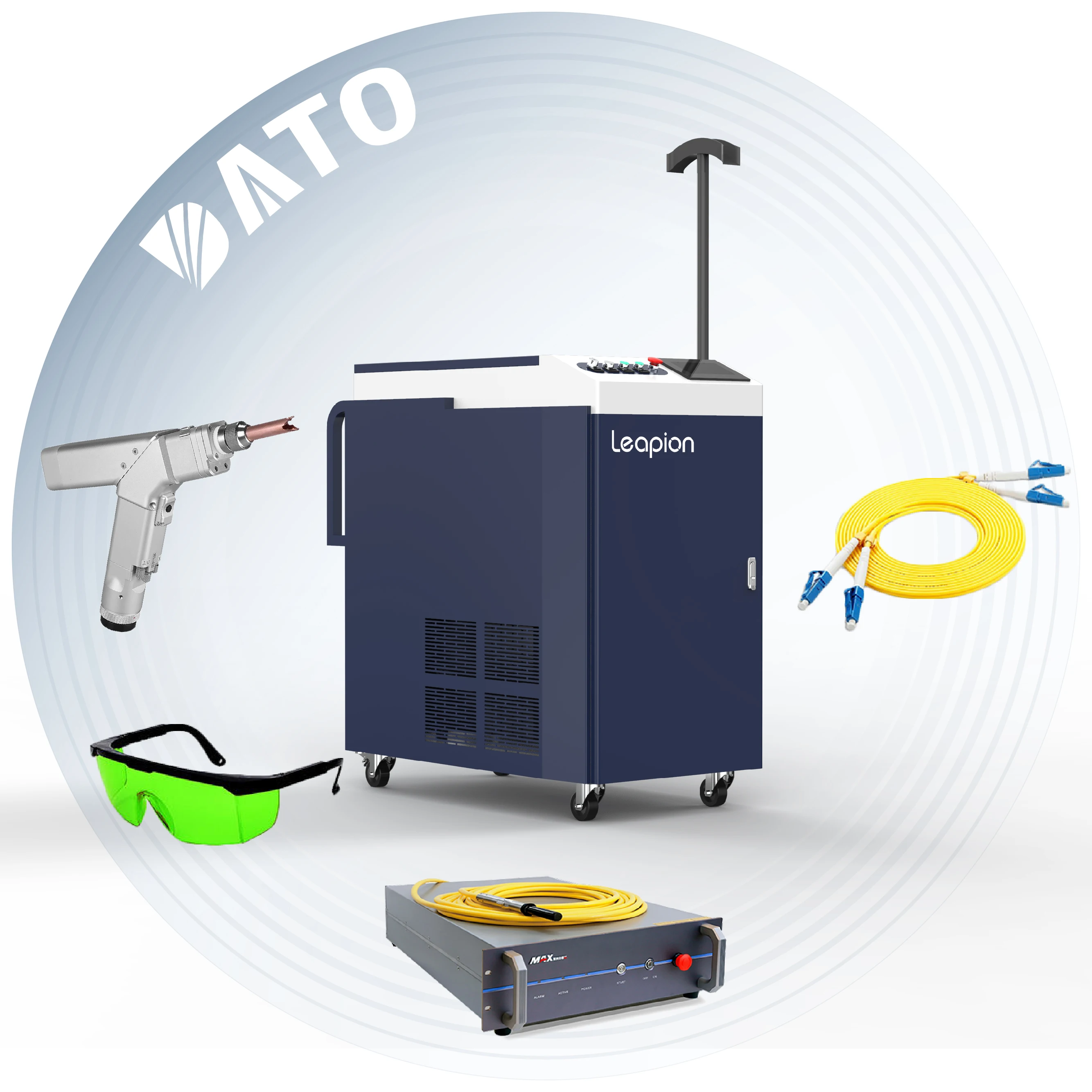 1000 Вт Ручной Волоконно-лазерный сварочный аппарат для металла