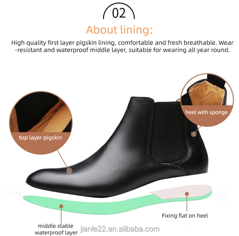 Men Wedding Suit Shoes Sepatu Mens Leather Business Shoes Comfy Chelsea Boots for Men