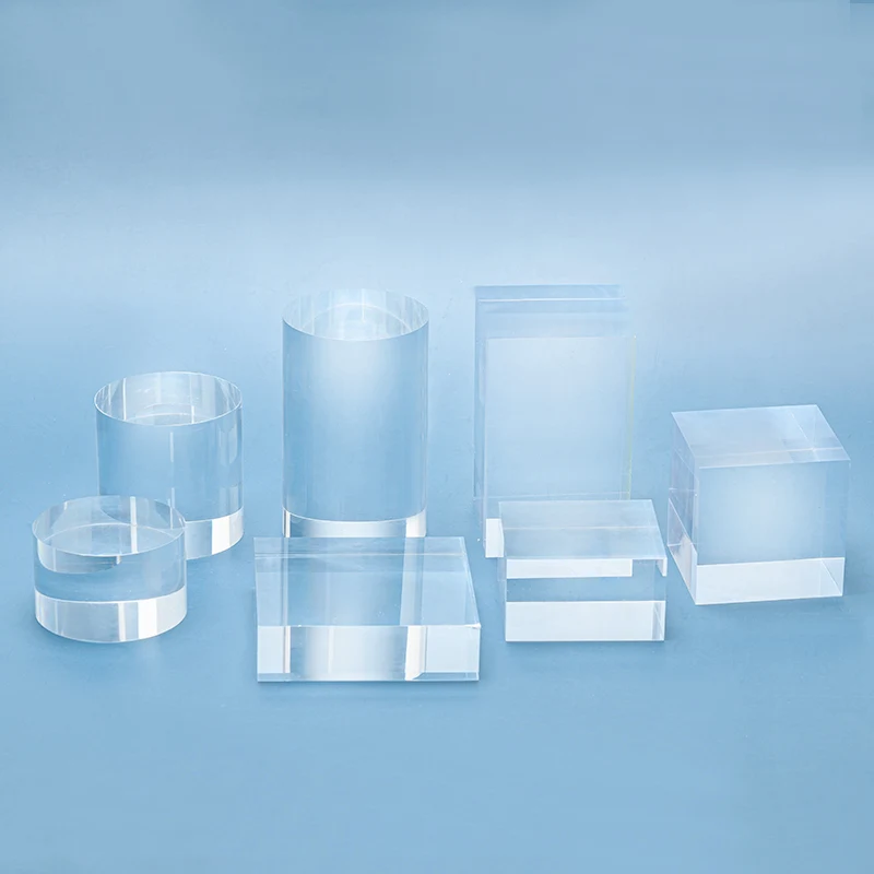 clear white  acrylic word sign logo display block standing printing personalized title company name or brand blocks