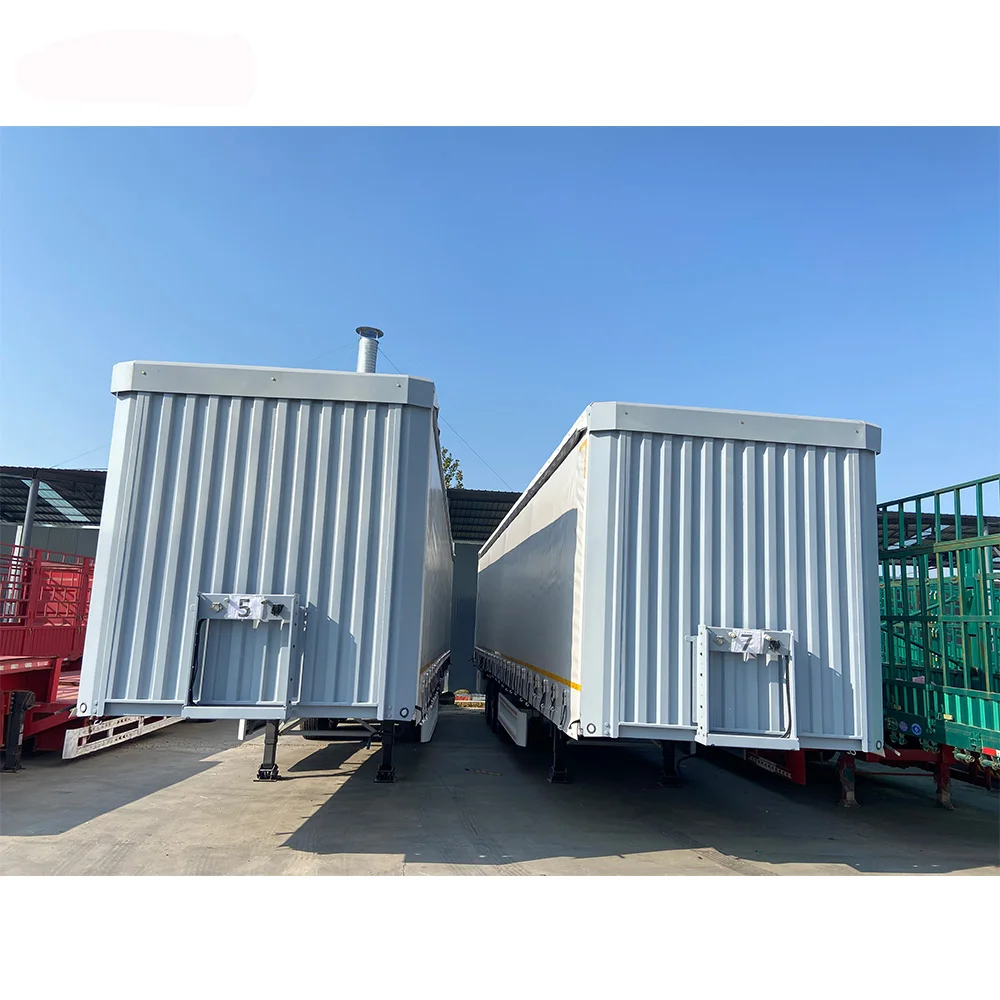 Custom 3 Axis Side Curtain Semi Trailer for Transporting Large Equipment Factory Direct Truck Trailers