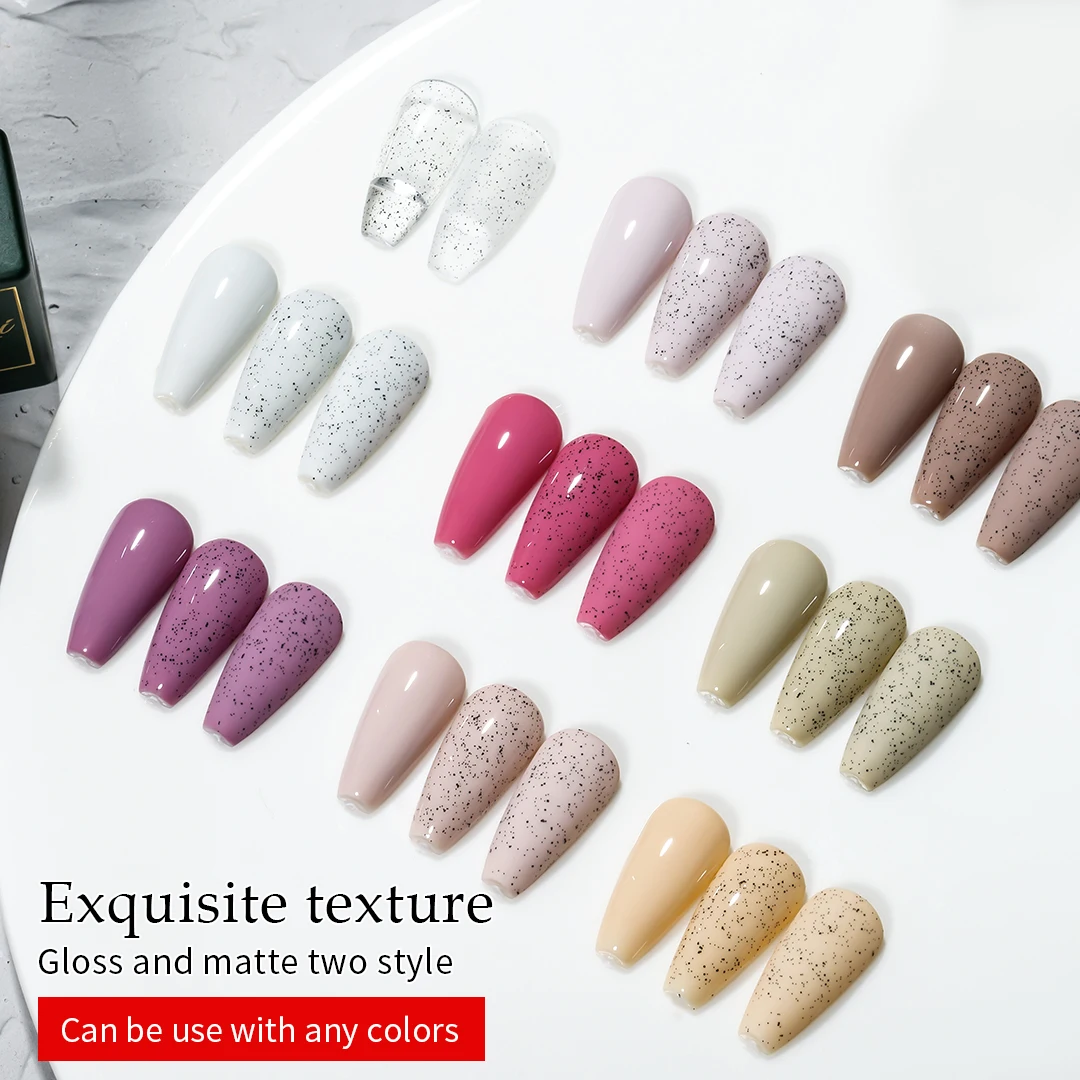 VDN Free Sample Private Label Sand Sugar Top Coat Gel Nail Polish Soak Off Top Base Coat Gel Polish