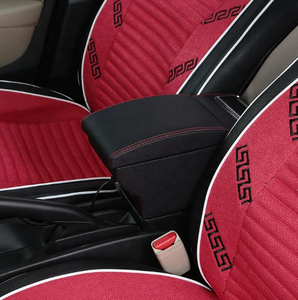 Car Center Console Armrest Storage Box Leather Arm Rest For Mazda 2  CX-3 2015-2019