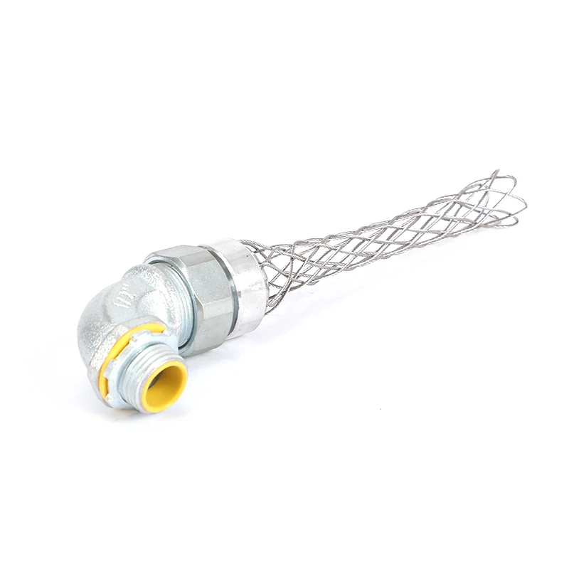 UL Listed 90 Degree Male Connector Liquid-tight Grips Flexible Metallic Conduit Grips