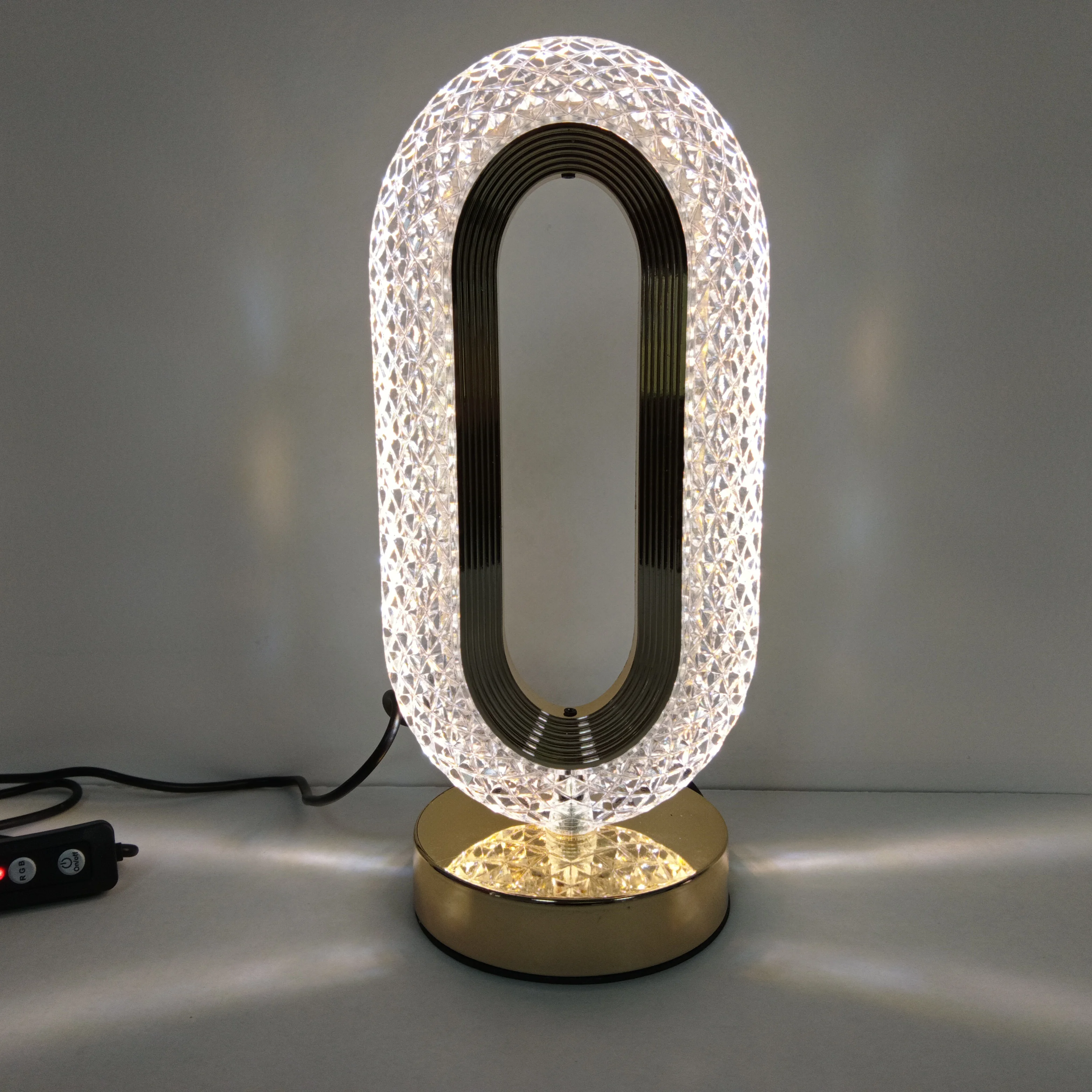 Factory price wholesale 3 Colors Dimmable LED Crystal Table Lamp Romantic Bar Decoration Night Light with USB Charging