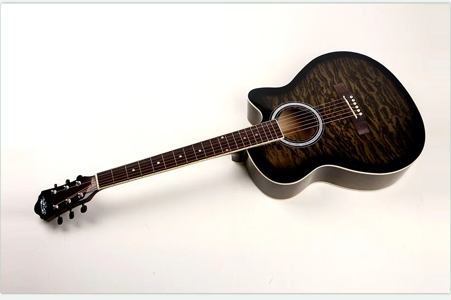 China cheaper blue rock beginner acoustic electric guitar for sale