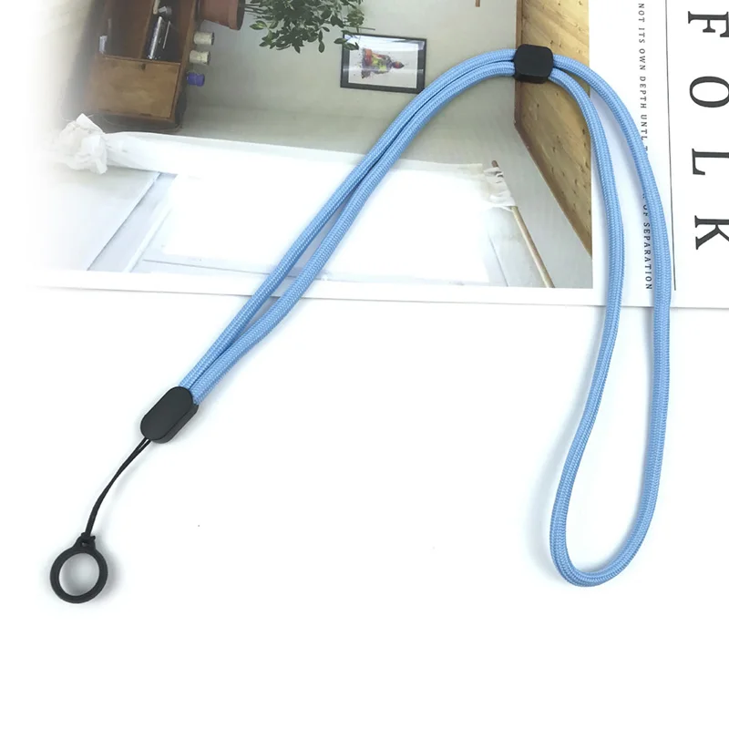 Custom Pen Holder Lanyards Rubber Ring Lanyard Silicon Rubber Ring Rope Neck Strap Nylon Polyester Ring Lanyards With Logo