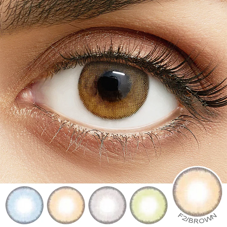 Foggy-2 Blue coloured lenses for dark eyes best quality soft eye lenses blue color contact lenses