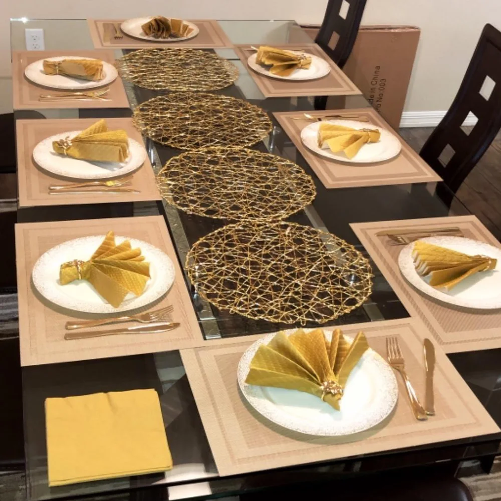 Wedding Christmas Hotel Gold Napkin Ring Round Zinc Alloy Arc Silver Metal Leaf Napkin Ring Table Decorations