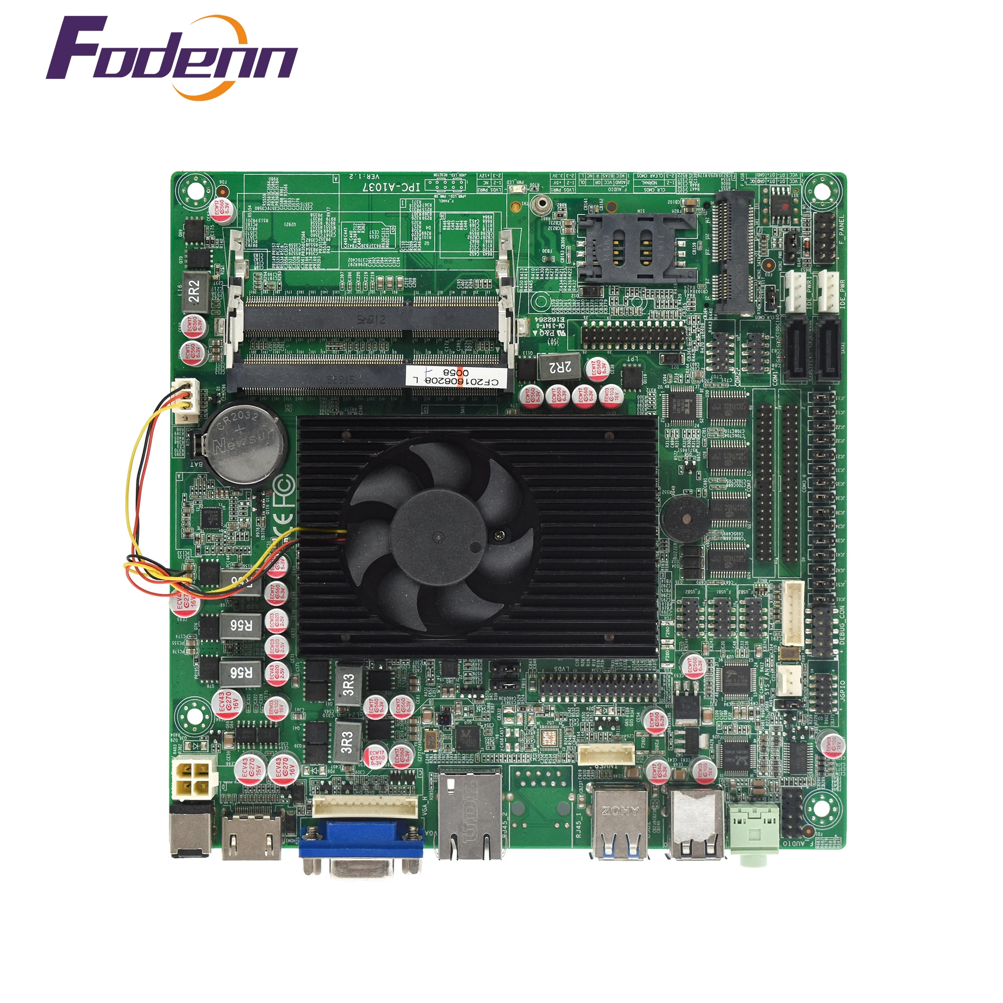  Fodenn Intel Ivy Bridge Celeron 1037U с низким энергопотреблением встроенный Промышленная материнская плата SO-DIMM DDR3 слот поддержка до 8